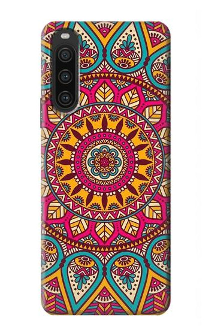 S3694 ヒッピーアートパターン Hippie Art Pattern Sony Xperia 10 V バックケース、フリップケース・カバー