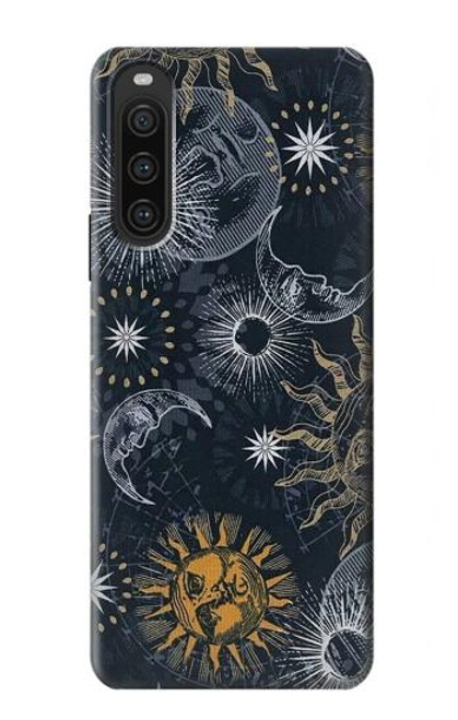 S3702 月と太陽 Moon and Sun Sony Xperia 10 V バックケース、フリップケース・カバー