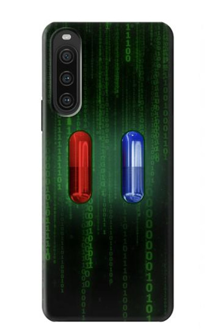 S3816 赤い丸薬青い丸薬カプセル Red Pill Blue Pill Capsule Sony Xperia 10 V バックケース、フリップケース・カバー