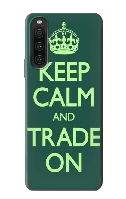 S3862 落ち着いてトレード Keep Calm and Trade On Sony Xperia 10 V バックケース、フリップケース・カバー