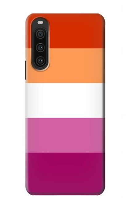 S3887 レズビアンプライドフラッグ Lesbian Pride Flag Sony Xperia 10 V バックケース、フリップケース・カバー