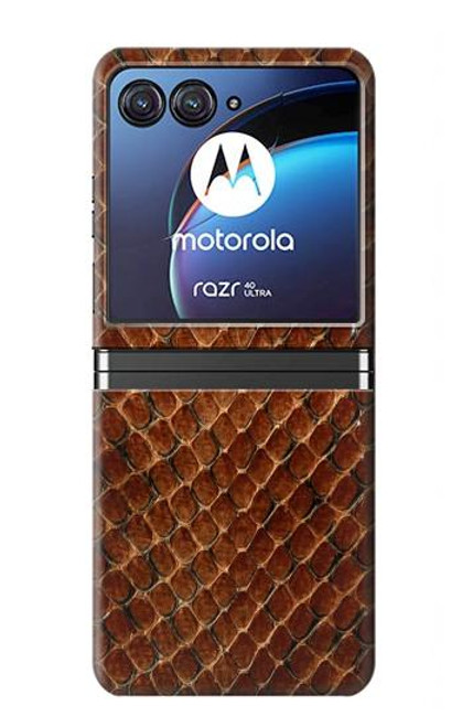 S0555 蛇の皮膚 グラフィックプリント Snake Skin Motorola Razr 40 Ultra バックケース、フリップケース・カバー