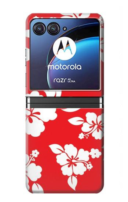 S1949 ハワイのハイビスカス柄 Hawaiian Hibiscus Pattern Motorola Razr 40 Ultra バックケース、フリップケース・カバー