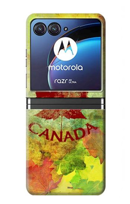 S2523 カナダ秋のメープルリーフ Canada Autumn Maple Leaf Motorola Razr 40 Ultra バックケース、フリップケース・カバー