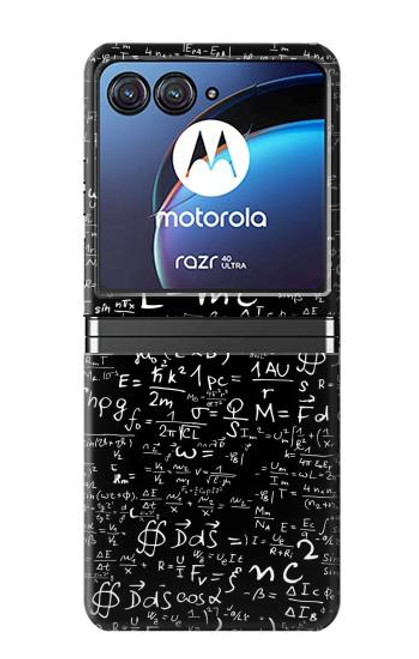 S2574 数学物理学黒板式 Mathematics Physics Blackboard Equation Motorola Razr 40 Ultra バックケース、フリップケース・カバー