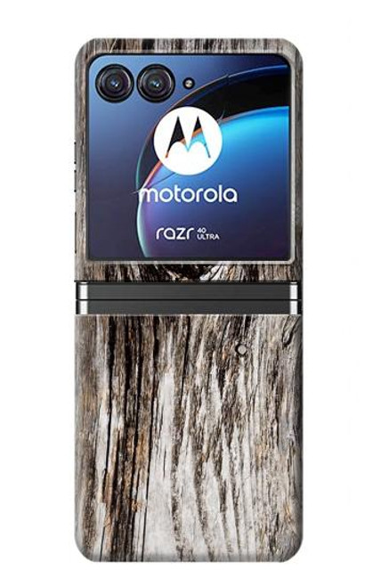 S2844 古い木材樹皮 グラフィック Old Wood Bark Printed Motorola Razr 40 Ultra バックケース、フリップケース・カバー