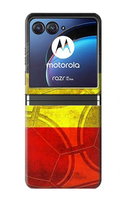 S2965 ベルギーサッカー Belgium Football Soccer Flag Motorola Razr 40 Ultra バックケース、フリップケース・カバー