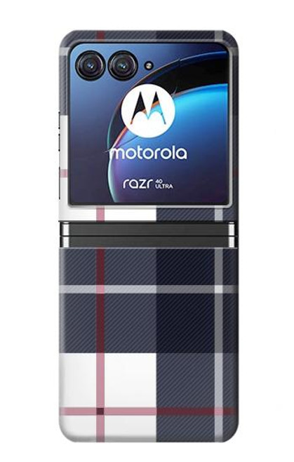 S3452 チェック柄 Plaid Fabric Pattern Motorola Razr 40 Ultra バックケース、フリップケース・カバー