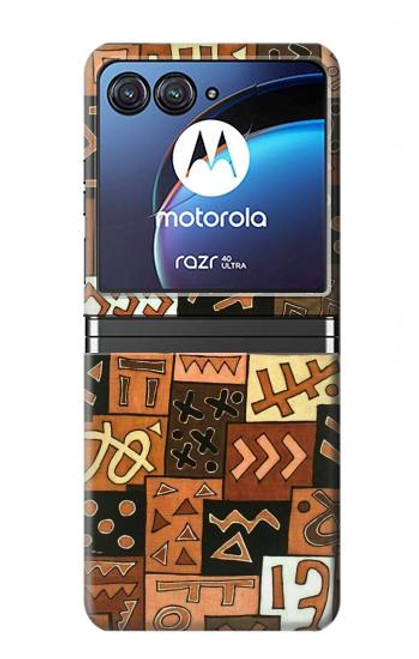 S3460 マリ芸術 Mali Art Pattern Motorola Razr 40 Ultra バックケース、フリップケース・カバー
