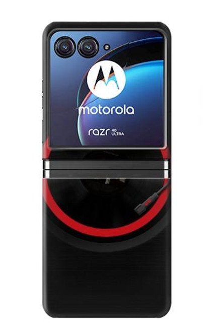 S3531 スピニングレコードプレーヤー Spinning Record Player Motorola Razr 40 Ultra バックケース、フリップケース・カバー