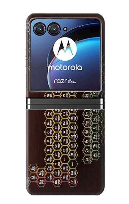 S3544 ネオンハニカム周期表 Neon Honeycomb Periodic Table Motorola Razr 40 Ultra バックケース、フリップケース・カバー