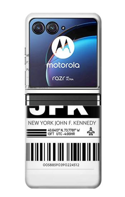 S3664 航空会社の旅行手荷物ラベル Airline Travel Luggage Label Motorola Razr 40 Ultra バックケース、フリップケース・カバー