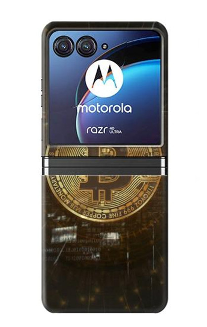 S3798 暗号通貨ビットコイン Cryptocurrency Bitcoin Motorola Razr 40 Ultra バックケース、フリップケース・カバー