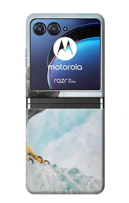 S3843 白頭ワシと氷 Bald Eagle On Ice Motorola Razr 40 Ultra バックケース、フリップケース・カバー