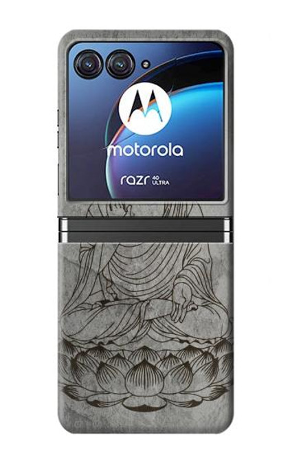 S3873 ブッダ ライン アート Buddha Line Art Motorola Razr 40 Ultra バックケース、フリップケース・カバー