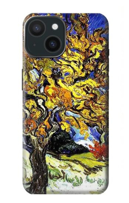 S0902 桑の木 フィンセント・ファン・ゴッホ Mulberry Tree Van Gogh iPhone 15 バックケース、フリップケース・カバー