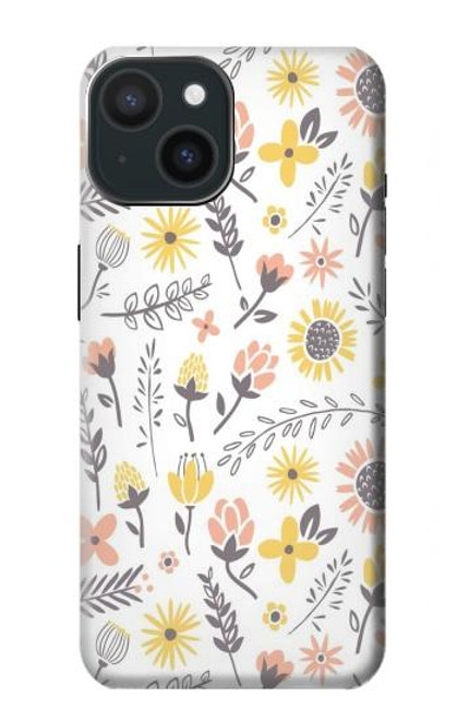S2354 パステルの花のパターン Pastel Flowers Pattern iPhone 15 バックケース、フリップケース・カバー