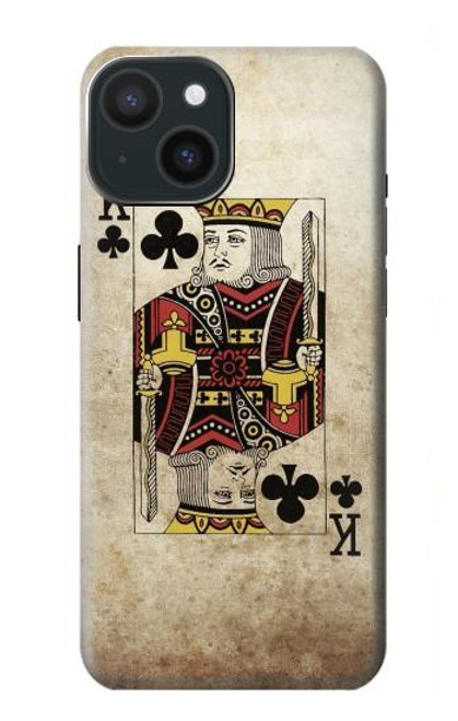 S2528 ポーカーキングカード Poker King Card iPhone 15 バックケース、フリップケース・カバー