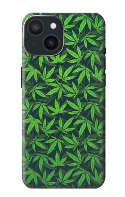 S2666 マリファナ柄 Marijuana Pattern iPhone 15 バックケース、フリップケース・カバー