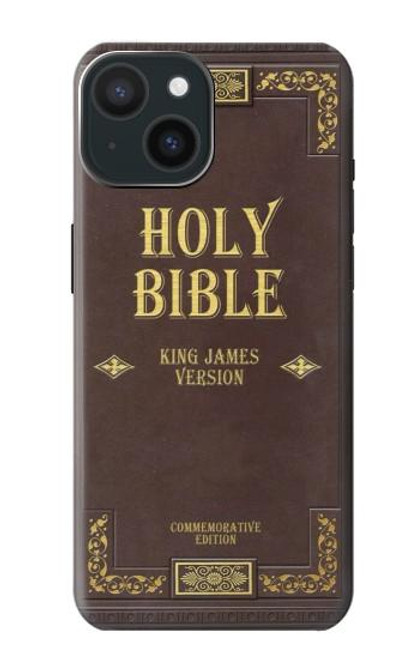 S2889 聖書 Holy Bible Cover King James Version iPhone 15 バックケース、フリップケース・カバー