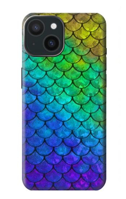 S2930 人魚のスケール Mermaid Fish Scale iPhone 15 バックケース、フリップケース・カバー
