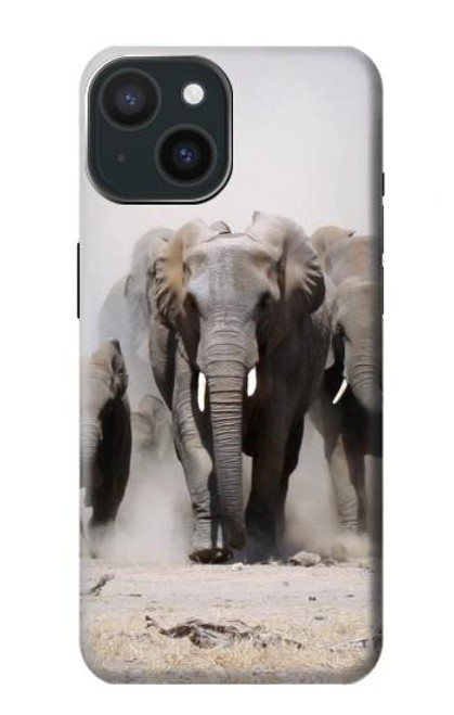 S3142 アフリカゾウ African Elephant iPhone 15 バックケース、フリップケース・カバー