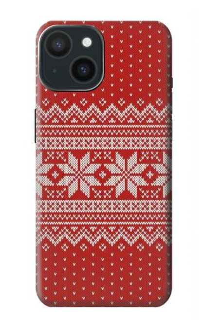 S3384 冬のシームレスな編み物パターン Winter Seamless Knitting Pattern iPhone 15 バックケース、フリップケース・カバー