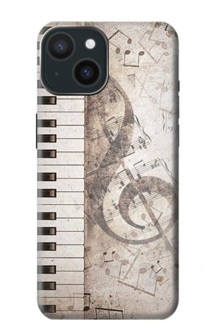 S3390 音符 Music Note iPhone 15 バックケース、フリップケース・カバー