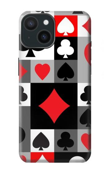 S3463 ポーカーカード Poker Card Suit iPhone 15 バックケース、フリップケース・カバー