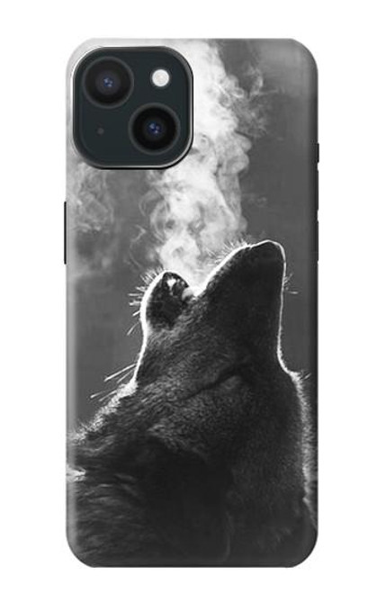 S3505 オオカミ Wolf Howling iPhone 15 バックケース、フリップケース・カバー