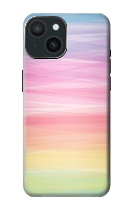 S3507 カラフルな虹 パステル Colorful Rainbow Pastel iPhone 15 バックケース、フリップケース・カバー