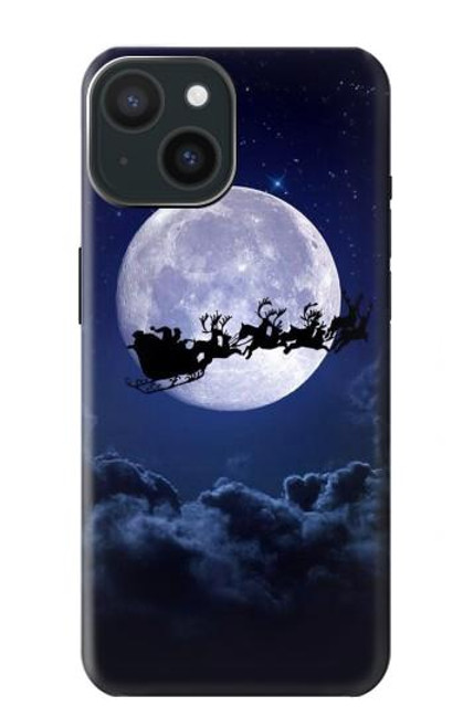 S3508 クリスマスサンタ Xmas Santa Moon iPhone 15 バックケース、フリップケース・カバー