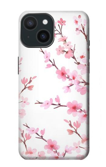 S3707 ピンクの桜の春の花 Pink Cherry Blossom Spring Flower iPhone 15 バックケース、フリップケース・カバー