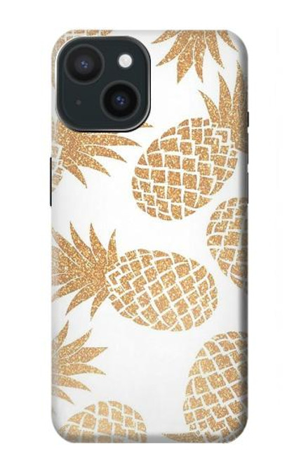 S3718 シームレスパイナップル Seamless Pineapple iPhone 15 バックケース、フリップケース・カバー
