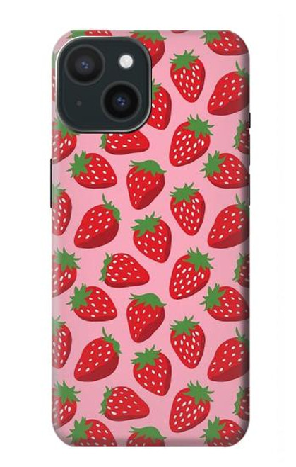 S3719 いちご柄 Strawberry Pattern iPhone 15 バックケース、フリップケース・カバー