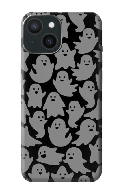 S3835 かわいいゴーストパターン Cute Ghost Pattern iPhone 15 バックケース、フリップケース・カバー