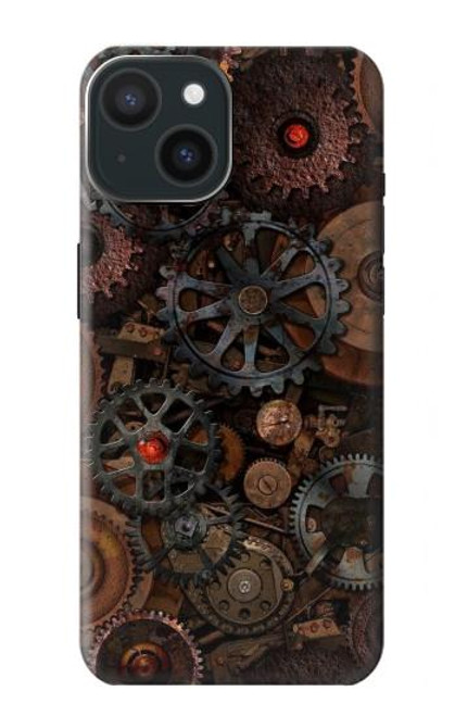 S3884 スチーム パンクな機械の歯車 Steampunk Mechanical Gears iPhone 15 バックケース、フリップケース・カバー