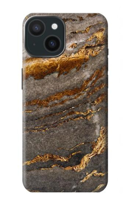 S3886 灰色の大理石の岩 Gray Marble Rock iPhone 15 バックケース、フリップケース・カバー