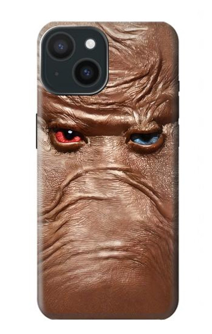 S3940 レザーマッドフェイスグラフィックペイント Leather Mad Face Graphic Paint iPhone 15 バックケース、フリップケース・カバー