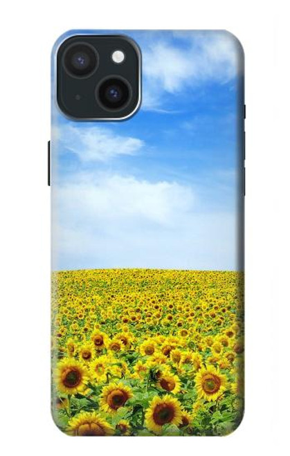 S0232 ひまわり Sunflower iPhone 15 Plus バックケース、フリップケース・カバー
