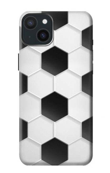 S2061 サッカーのパターン Football Soccer Pattern iPhone 15 Plus バックケース、フリップケース・カバー