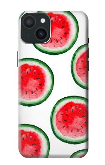 S3236 スイカパターン Watermelon Pattern iPhone 15 Plus バックケース、フリップケース・カバー