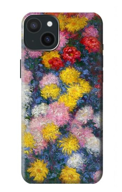 S3342 クロードモネ菊 Claude Monet Chrysanthemums iPhone 15 Plus バックケース、フリップケース・カバー