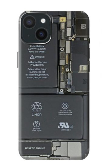 S3467 携帯電話の中のグラフィック Inside Mobile Phone Graphic iPhone 15 Plus バックケース、フリップケース・カバー
