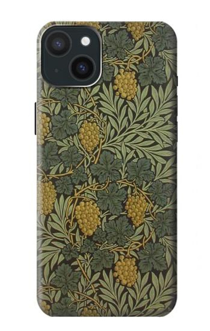 S3662 ウィリアム・モリス・ヴァイン・パターン William Morris Vine Pattern iPhone 15 Plus バックケース、フリップケース・カバー