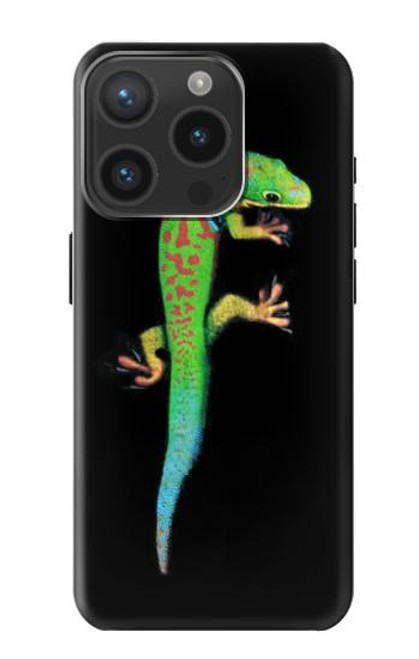 S0125 緑ヤモリ Green Madagascan Gecko iPhone 15 Pro バックケース、フリップケース・カバー