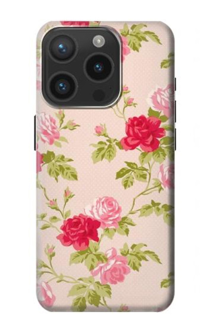 S3037 ローズコテージフローラ Pretty Rose Cottage Flora iPhone 15 Pro バックケース、フリップケース・カバー