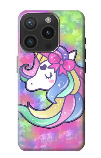 S3264 パステルユニコーン Pastel Unicorn iPhone 15 Pro バックケース、フリップケース・カバー