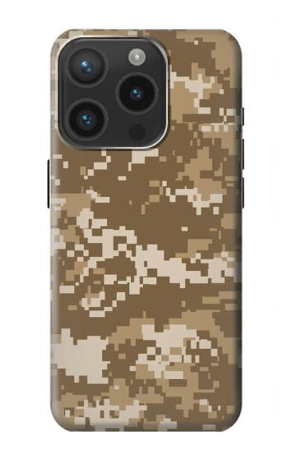 S3294 陸軍砂漠タンコヨーテカモ迷彩 Army Desert Tan Coyote Camo Camouflage iPhone 15 Pro バックケース、フリップケース・カバー