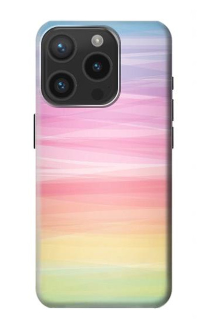 S3507 カラフルな虹 パステル Colorful Rainbow Pastel iPhone 15 Pro バックケース、フリップケース・カバー